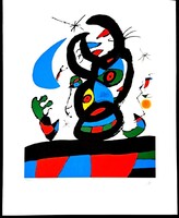 Joan Miró - litográfia - Montroig I, - A fej