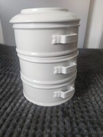 Régi fehér porcelán éthordó