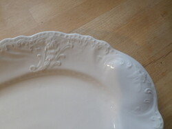 Antik szecessziós Bohemia (Austria) fehér porcelán pecsenyés tál 28 x 39 cm