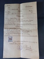 Antik tulajdoni lap Szentetornyai ingatlanról 2 korona illetékbélyeggel Orosháza 1918