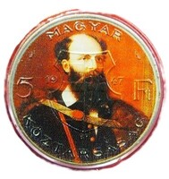 Ezüst Színes 5 Ft Kossuth-Batthiány Kiv UNC kapszulában