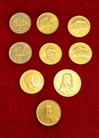 Ezüst pénzek- 6 db 200 Ft-os, 1 db Szent István 5 Pengő, 1db Kossuth 5 Ft, 1 db 5 Frank
