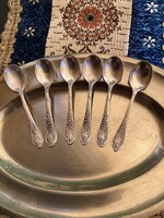 Szovjet Melchior ezüstözött  6 db kávéskanál