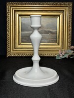 Herendi Fehér porcelán gyertyatartó.