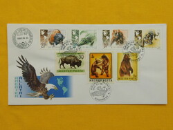 FDC 1998. Földrészek Állatai (II.) - Amerika - bélyegsorral és más bélyegekkel