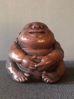 Zsolnay figurális kerámia, eredeti Mattyasovszky szobor, Buddha, 1900 évekből.