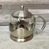 STOHA design üveg Pyrex teáskanna teafű-tartóval