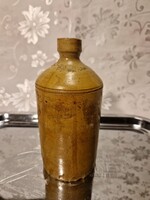 Régi, kerámia butelia 18 cm, jelzett 1/2 L