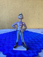 DRASCHE kőbányai porcelángyári HADIK HUSZÁR figura 20 cm.