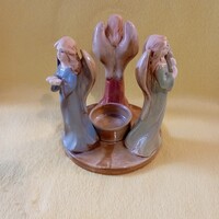 " 3 angyal ". Német, kerámia mécses, gyertyatartó. Karácsonyi dekoráció.