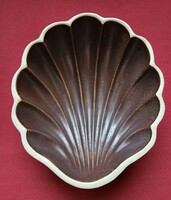 Kagyló alakú porcelán kerámia tálaló tál kínáló asztalközép forma tál