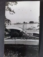 Régi fotó-képeslap Balaton - Tihany - móló - hajók a kikötőben - 1960-as évek