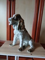Nagyméretű porcelán spániel kutya 33 cm