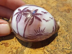 Nagyon szépen vésett hibátlan kauri kagyló korall csiga lakásdekoráció Hawaii