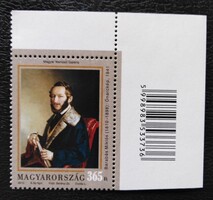 S5034kjfs /  2010 Jeles Magyarok  - Barabás Miklós bélyeg postatiszta vonalkódos jobb felső ívsarki