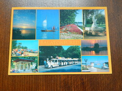 Képeslap - Balatonfüred  16,5x11,5cm; Balatonvidéki Vasút centenárium bélyegzéssel