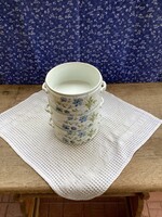 Antik három részes porcelán ételhordó tető nélkül.