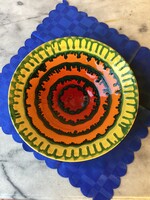 Magyar retro kerámia fali tál 28 cm.