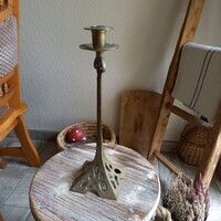 Hatalmas antik réz gyertyatartó (37,5 cm)