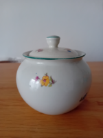 2 db Hollóházi porcelán cukortartó+2db gyertya tartó
