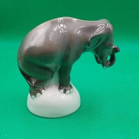 Antik Drasche porcelán Elefánt figura az 1940-es évekből