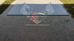 Rare Space-Age Acrylic & Glass Coffee Table Ritka plexi üveg kávézó asztal