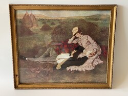 Aranyozott képkeret üveglappal 5.  39 x 47 cm