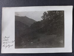 Antik fotó 1917-ből Zugliget felirattal - háttérben a mai János-hegyi kilátó