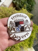 Freistaat Bayern zománc plakett Deschler München