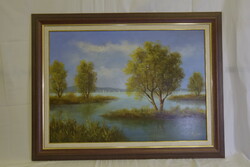 Lantos György - Balatoni fák 50X70 cm