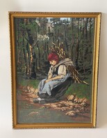 Aranyozott képkeret üveglappal 7.  52 x 70 cm