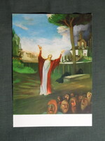 Képeslap,Pécs Csontváry múzeum,Csontváry Koszka Tivadar,Fohászkodó Üdvözítő festmény,1978