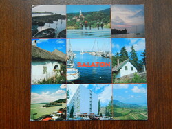 Négyzet alakú képeslap - Balaton - Busójárás 2004. bélyeggel, Rákóczi bélyegzés - 15x15cm