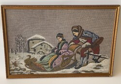 Aranyozott képkeret üveglappal 9. 45 x 66 cm