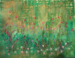 Green breath - 75cm x 65cm abstract kép
