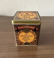 Sandersons English breakfast tea fém doboz nagyon szép állapotban
