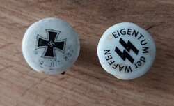 2 vh csatos üveg porcelán kupak