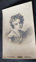 HABSBURG Ferenc József CSÁSZÁR MEGKORONÁZOTT MAGYAR KIRÁLY ( gyermek évek 1832 ) FOTÓLAP