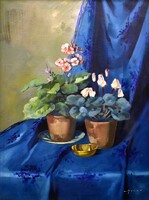 Murin Vilmos (1891 - 1952): MUSKÁTLI ÉS CIKLÁMEN