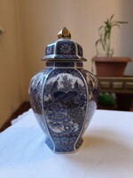 Sudo japán porcelán váza kék és arany motívumokkal