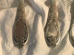 EVŐESZKÖZ - 8 db - JELZETT - EZÜSTÖZÖTT - RÉGI - OROSZ - KANÁL - 21 x 4,5 cm - TÖMÖR - HIBÁTLAN