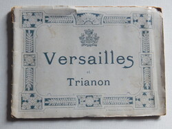 Füzetke a Versailles-i kastélyról, reklámmal, a képek hátoldalán ismertető franciául