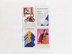 8 db kártyanaptár, 1972
