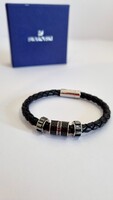 Swarovski bőr karkötő