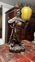 Faragott fa kínai Guan Yu, Gong szobor, japán, ázsiai, keleti