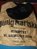 ANTIK VINTAGE NŐI BÁRSONY SAPKA cca.1940-es évek Kőnig Mariska Női kalapterem