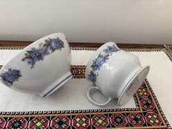 Kék nefelejcs mintás porcelánok