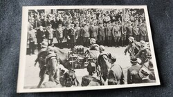 1940 ERDÉLY FELSZABADULÁS SZATMÁR - NÉMETI HORTHY MIKLÓS KORMÁNYZÓ BEVONULÁS KORABELI FOTÓ LAP
