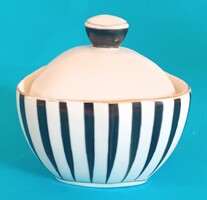 Hollóházi art deco cukortartó