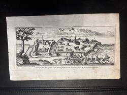 1686 Solnock (Szolnok) rézmetszet látkép / G. Bouttats 25*11cm